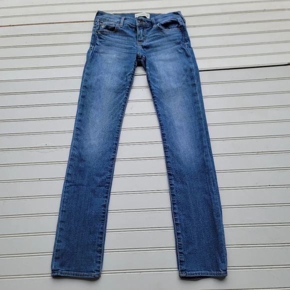 Abercrombie Kids Girls Skinny Leg Denim Pants Blue 26x28 Size 14 - Picture 1 of 13